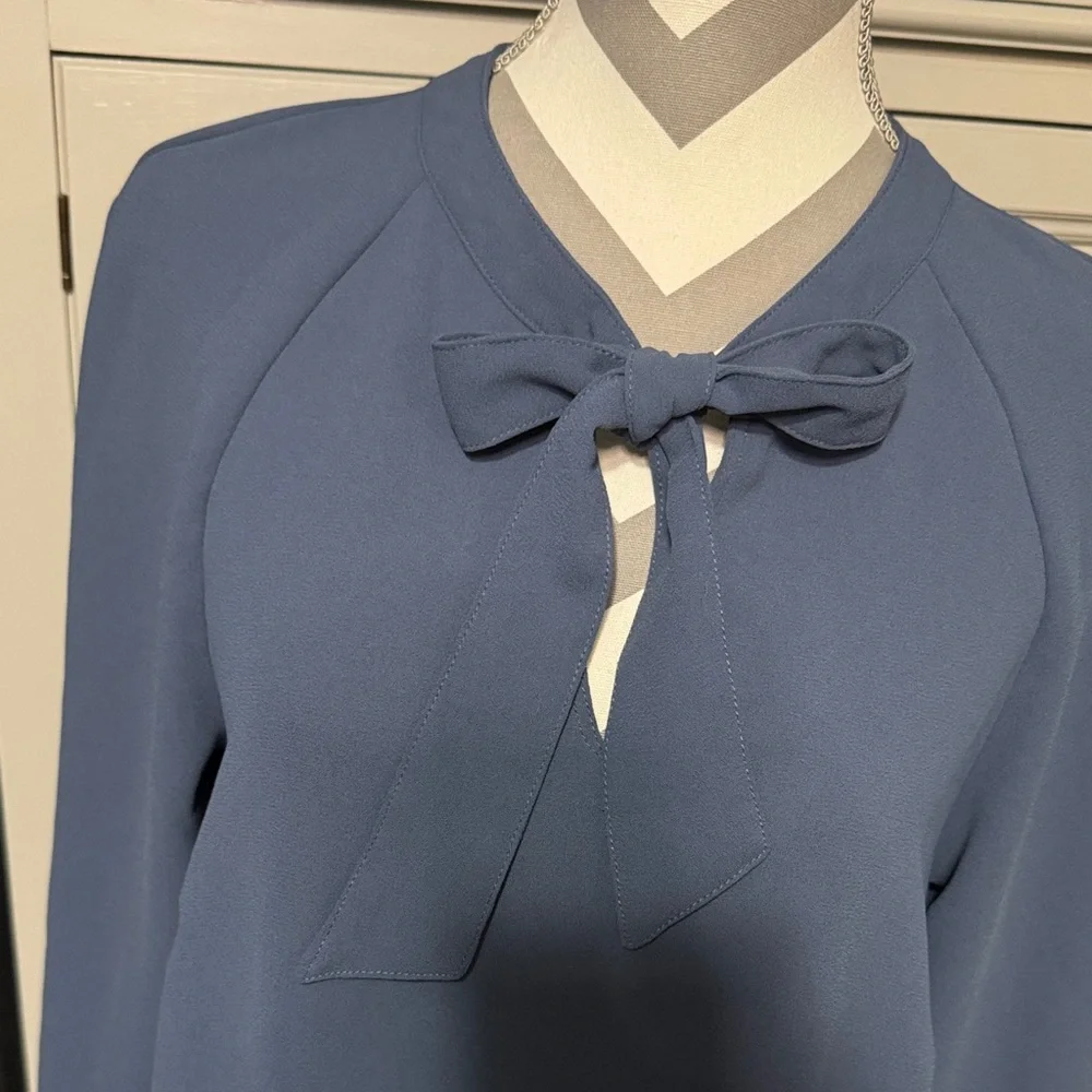 H&M Elegant Blue Women's Knee Length Dress Size 10 - Picture 2 of 10